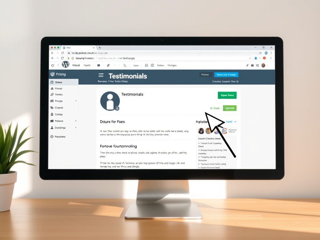 how to remove text tesimonials page wordpress.com